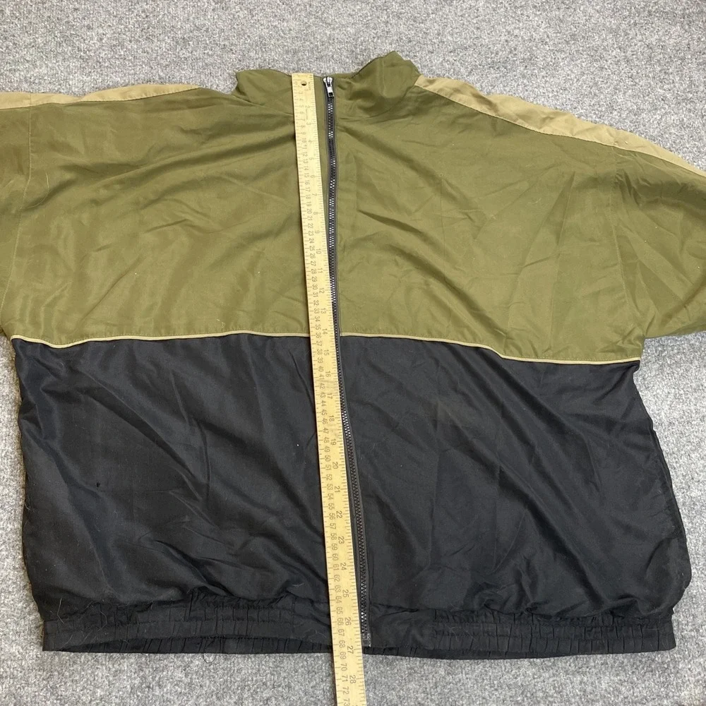 Vintage‎ David Taylor Men's Lightweight Bomber Jacket Size: XLT Black And Green
